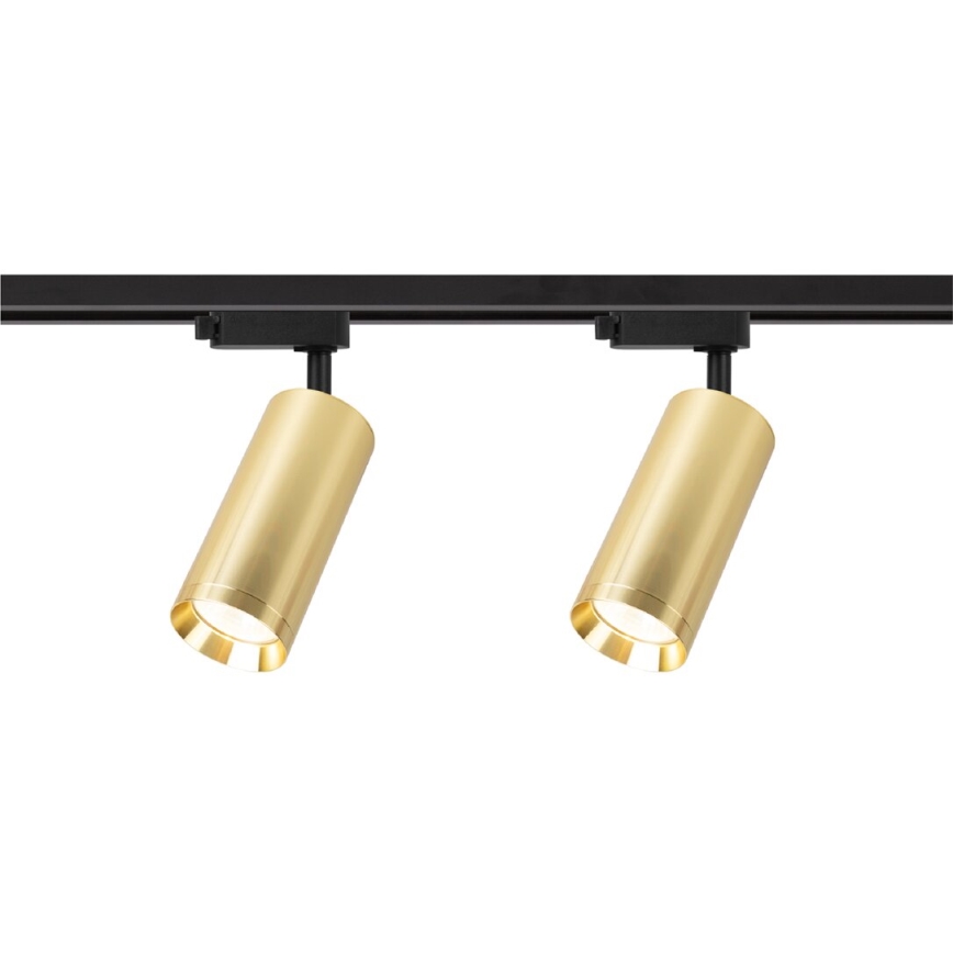 Foco em sistema de carril MICA 4xGU10/10W/230V dourado/preto