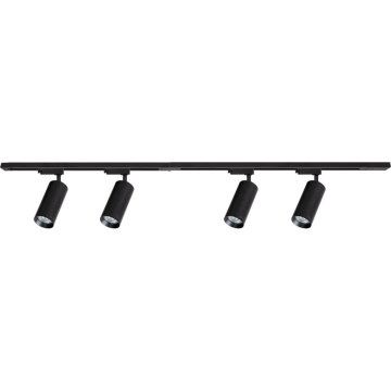 Foco em sistema de carril MICA 4xGU10/10W/230V preto