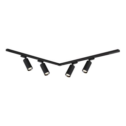 Foco em sistema de carril MICA 4xGU10/10W/230V preto