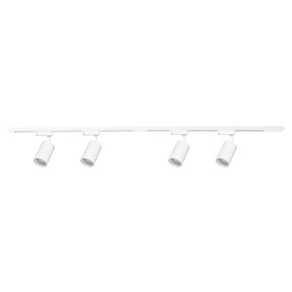 Foco em sistema de carril PIPE 4xGU10/10W/230V branco