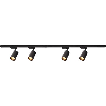 Foco em sistema de carril PIPE 4xGU10/10W/230V preto