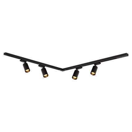 Foco em sistema de carril PIPE 4xGU10/10W/230V preto