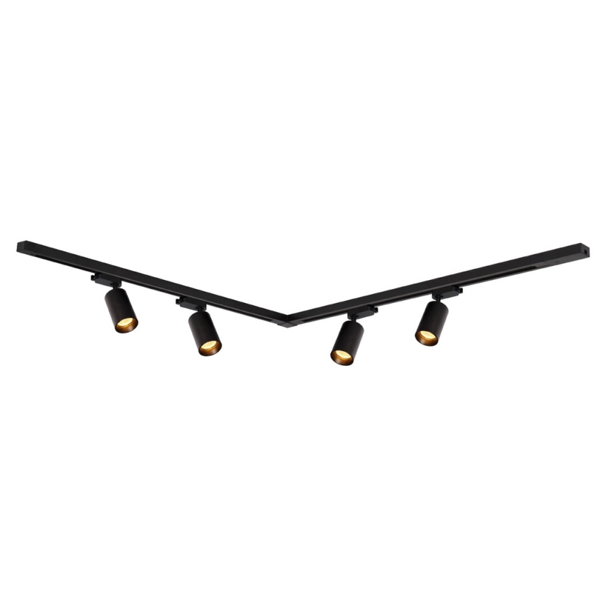 Foco em sistema de carril PIPE 4xGU10/10W/230V preto