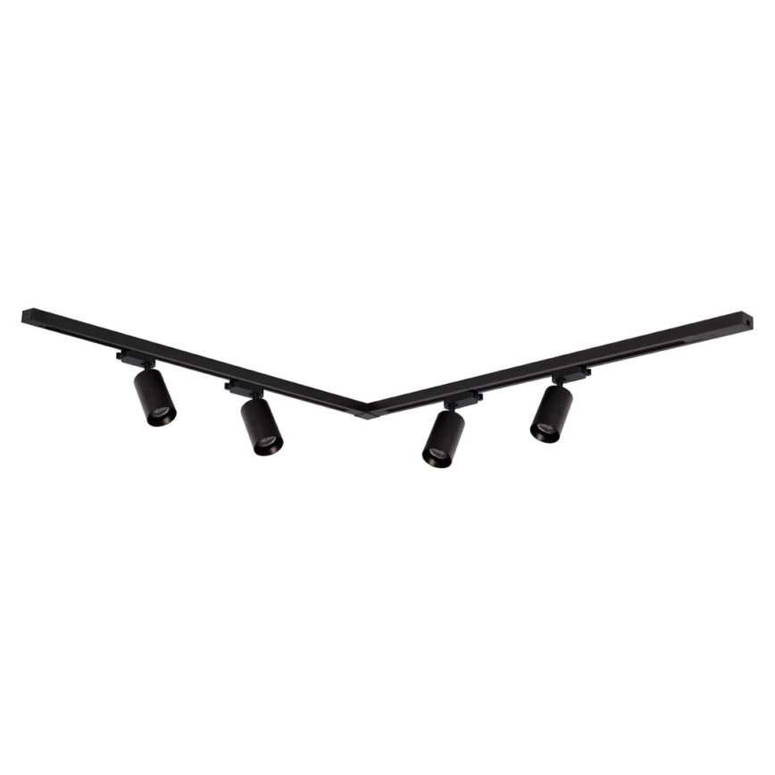 Foco em sistema de carril PIPE 4xGU10/10W/230V preto