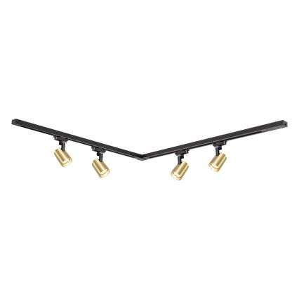 Foco em sistema de carril VOLF 4xGU10/10W/230V dourado/preto