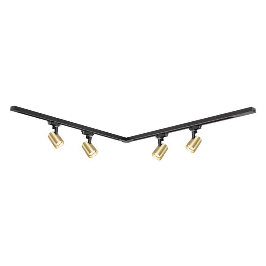 Foco em sistema de carril VOLF 4xGU10/10W/230V dourado/preto