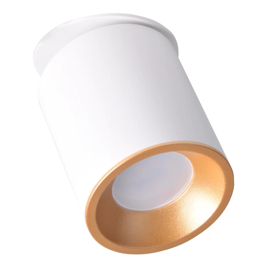 Foco embutido HARON 1xGU10/10W/230V branco/dourada