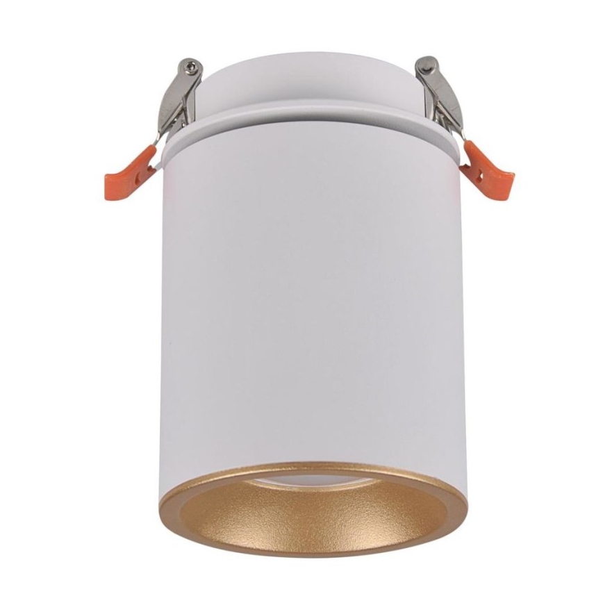 Foco embutido HARON 1xGU10/10W/230V branco/dourada