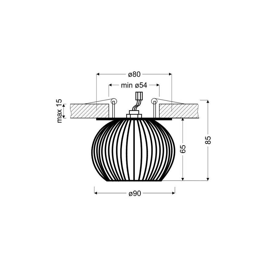 Foco embutido SK 93 1xG9/40W/230V branco