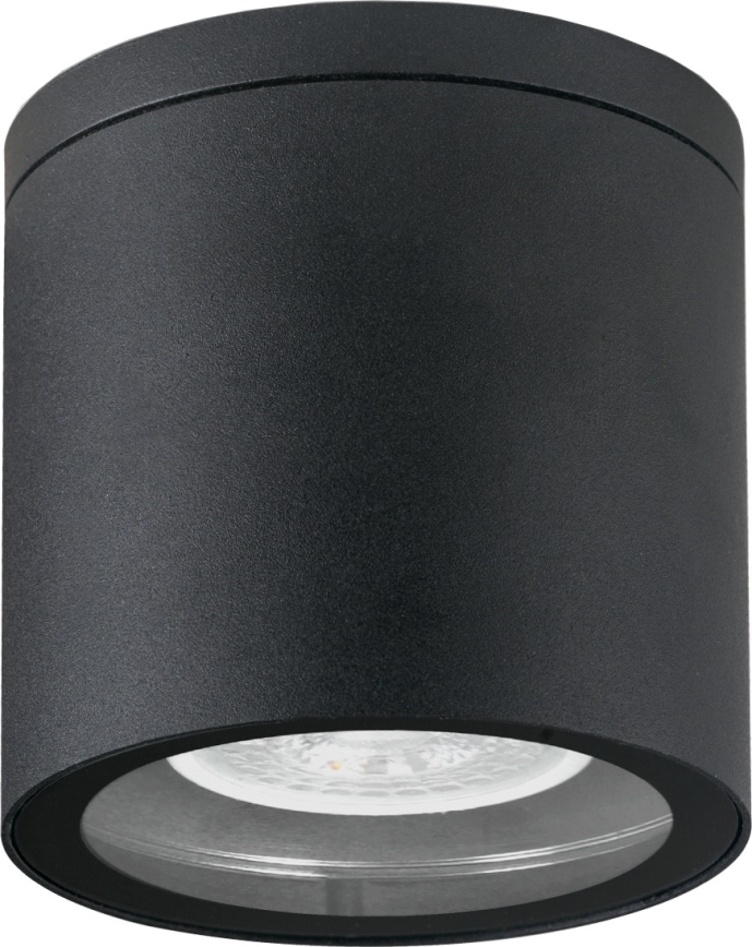 Foco exterior 1xGU10/35W/230V IP54 redondo preto