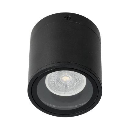 Foco exterior 1xGU10/35W/230V IP54 redondo preto