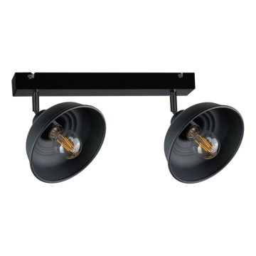 Foco FAUN 2xE27/60W/230V preto