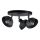 Foco FAUN 3xE27/60W/230V preto