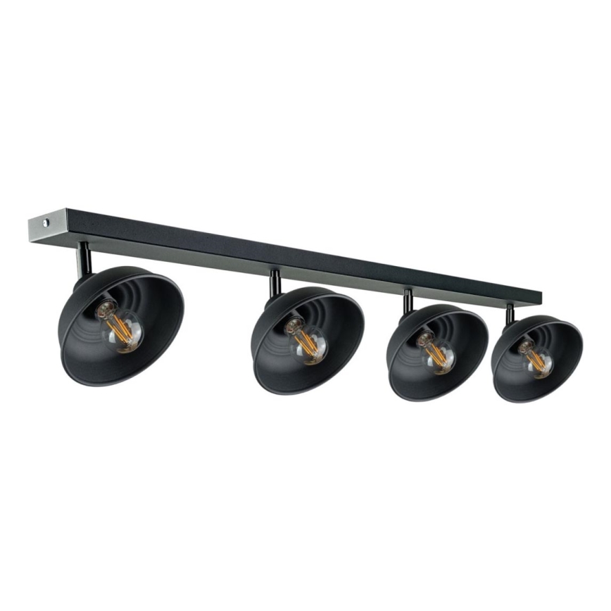 Foco FAUN 4xE27/60W/230V preto