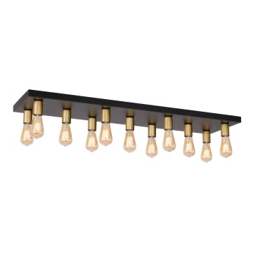 Foco FILO 11xE27/60W/230V preto/dourada