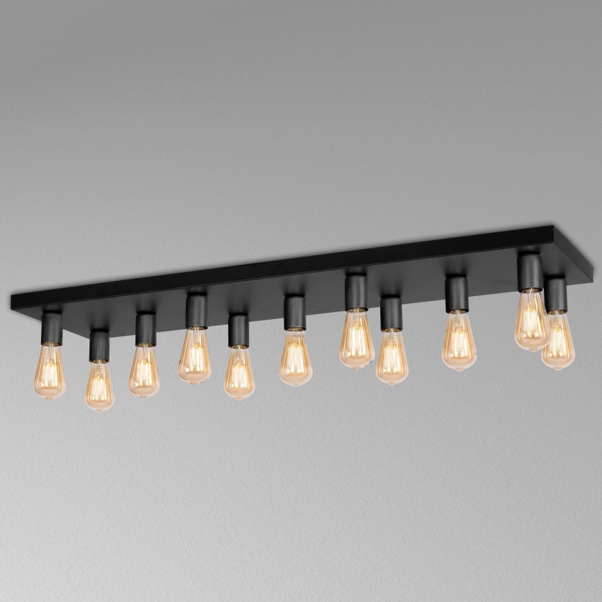 Foco FILO 11xE27/60W/230V preto