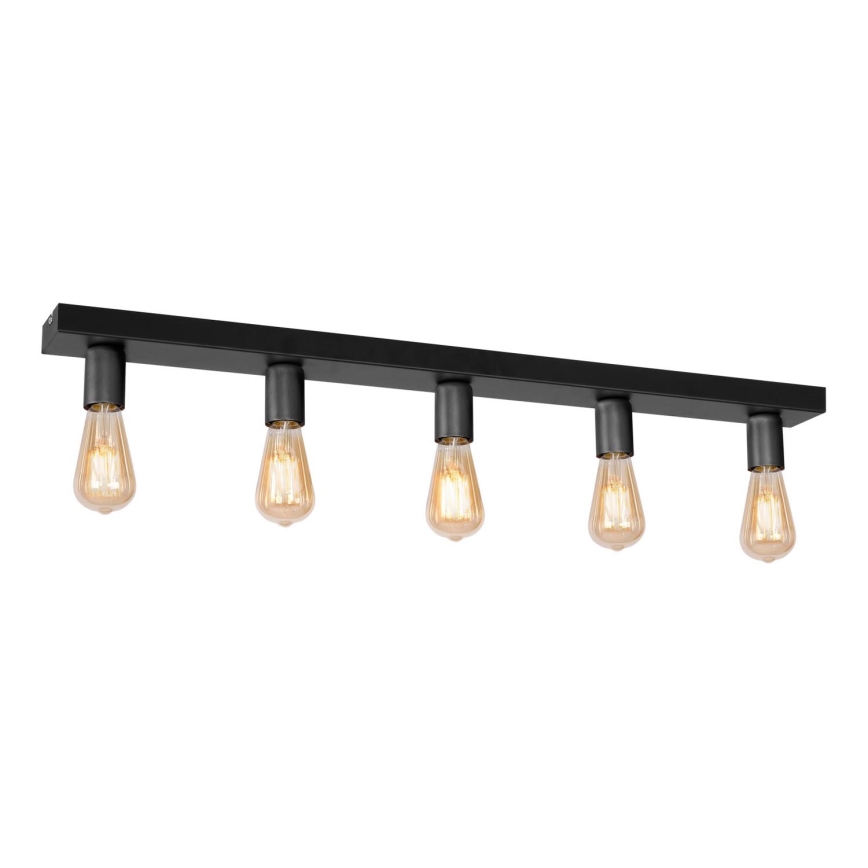 Foco FILO 5xE27/60W/230V preto