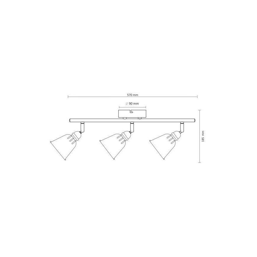 Foco FIONA 3xE14/8W/230V preto