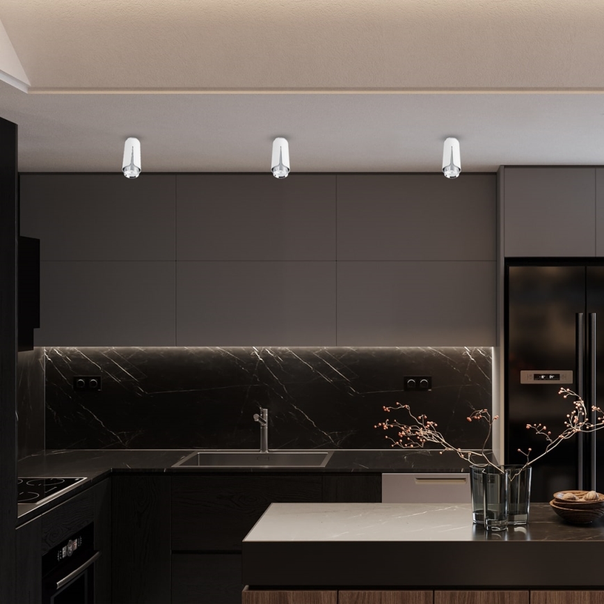 Foco FLOR 1xGU10/8W/230V branco