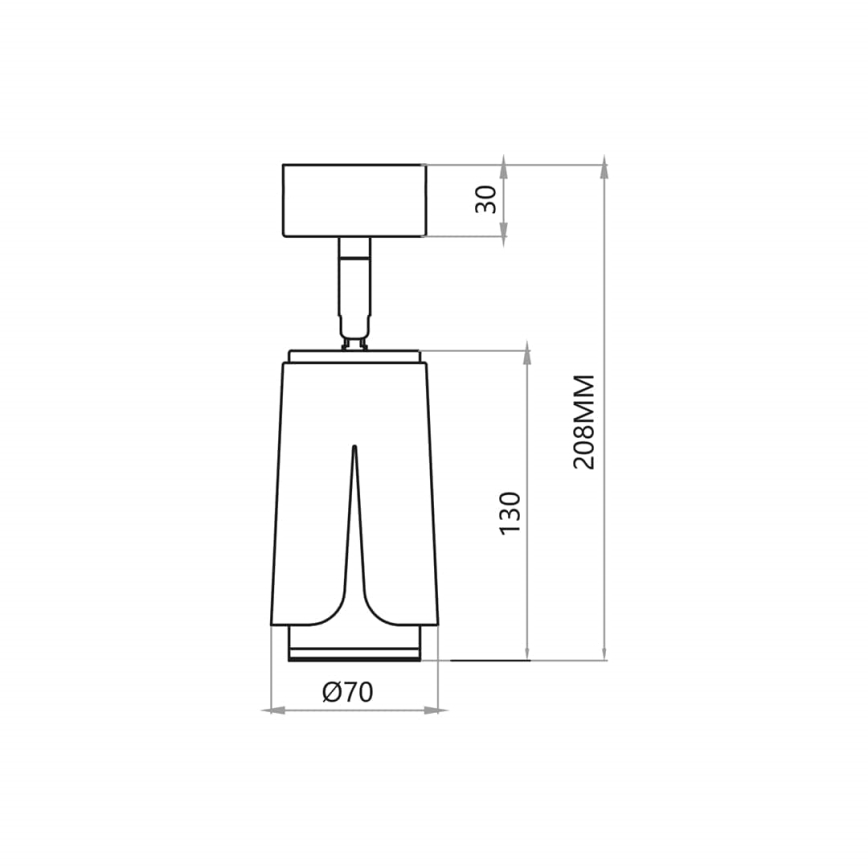 Foco FLOR 1xGU10/8W/230V branco
