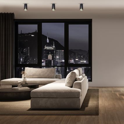 Foco FLOR 1xGU10/8W/230V preto