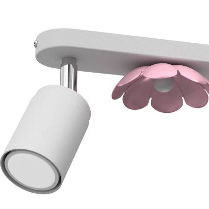 Foco FLOR 2xGU10/8W/230V branco