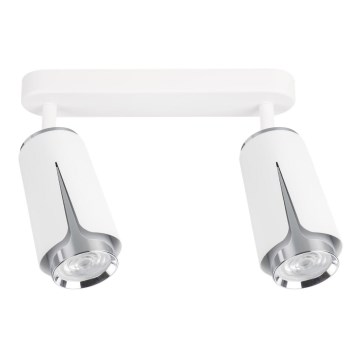 Foco FLOR 2xGU10/8W/230V branco