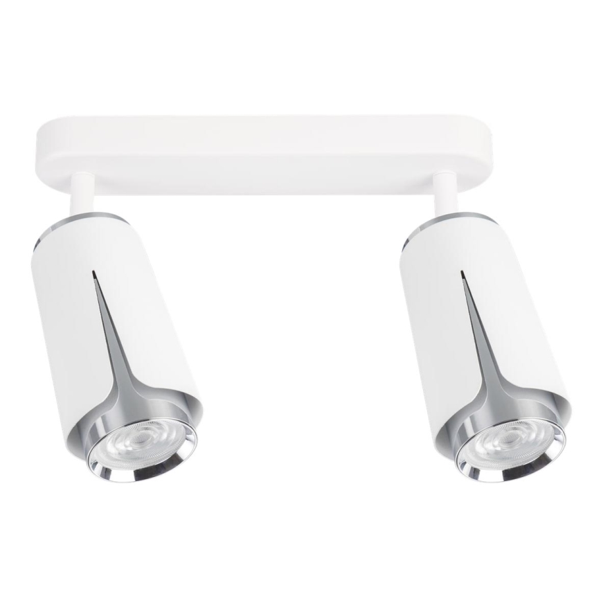 Foco FLOR 2xGU10/8W/230V branco