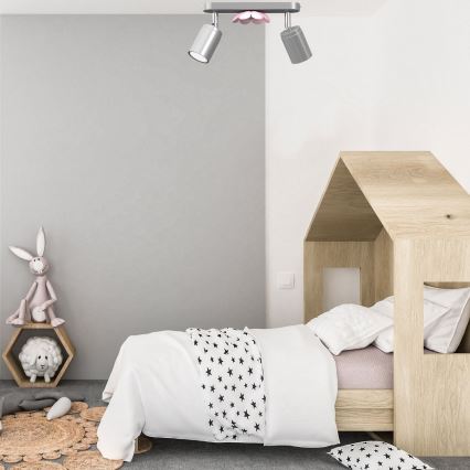 Foco FLOR 2xGU10/8W/230V cromado mate