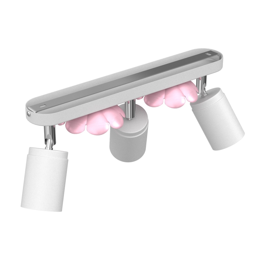 Foco FLOR 3xGU10/8W/230V branco
