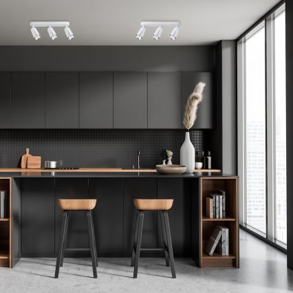 Foco FLOR 3xGU10/8W/230V branco