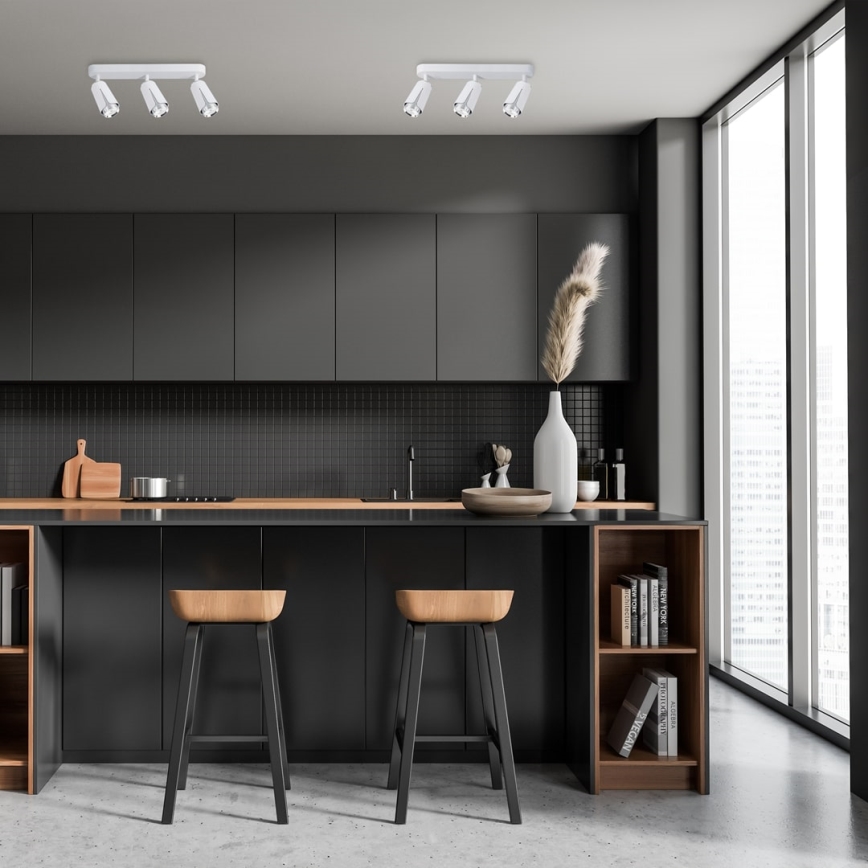 Foco FLOR 3xGU10/8W/230V branco