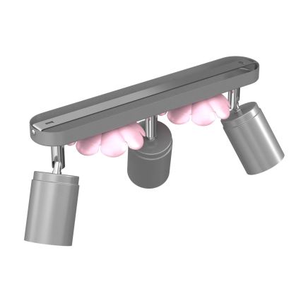Foco FLOR 3xGU10/8W/230V cromado mate