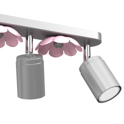 Foco FLOR 3xGU10/8W/230V cromado mate