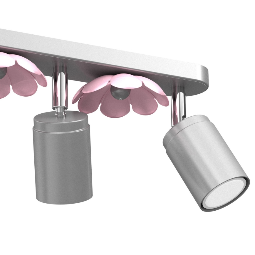 Foco FLOR 3xGU10/8W/230V cromado mate
