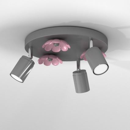 Foco FLOR 3xGU10/8W/230V cromado mate