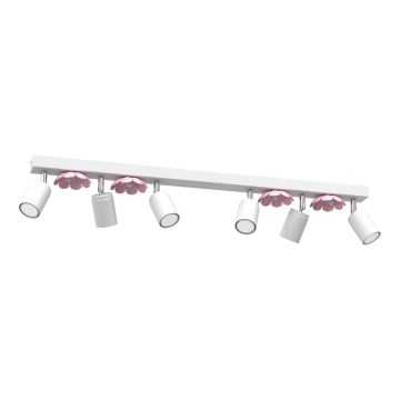 Foco FLOR 6xGU10/8W/230V branco