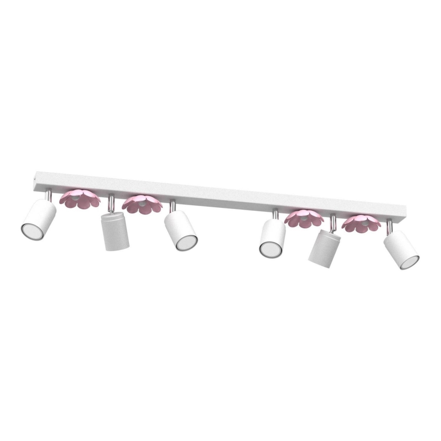 Foco FLOR 6xGU10/8W/230V branco