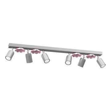 Foco FLOR 6xGU10/8W/230V cromado mate
