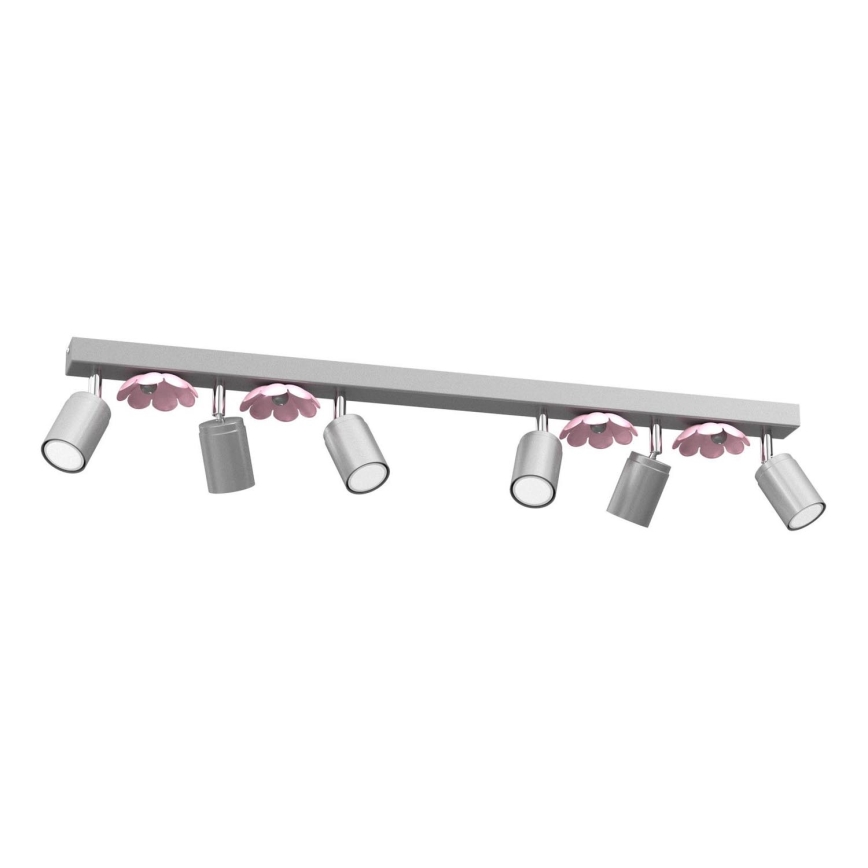 Foco FLOR 6xGU10/8W/230V cromado mate
