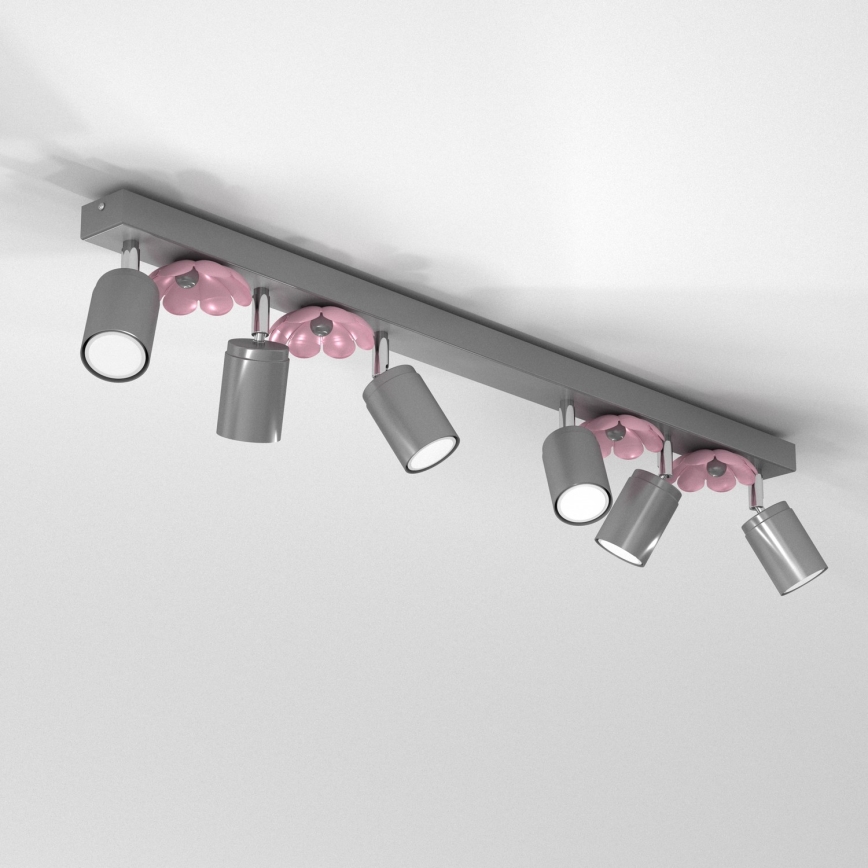 Foco FLOR 6xGU10/8W/230V cromado mate