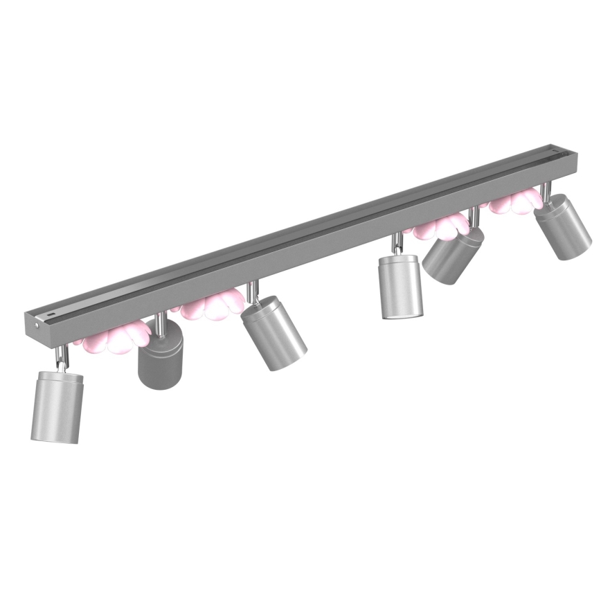 Foco FLOR 6xGU10/8W/230V cromado mate