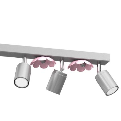 Foco FLOR 6xGU10/8W/230V cromado mate