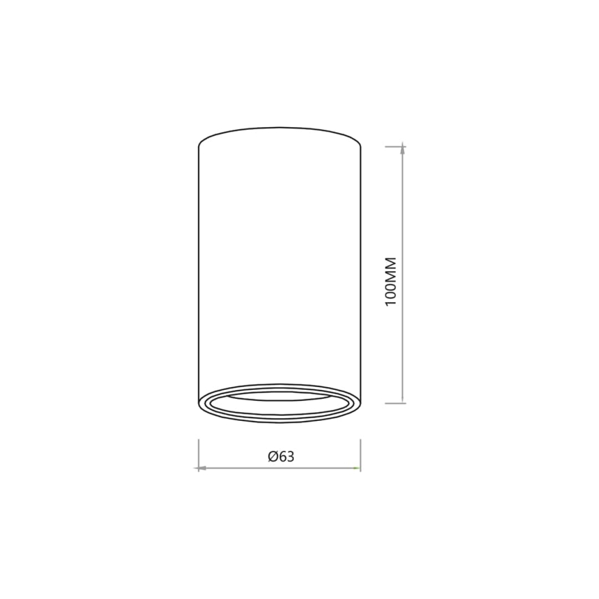 Foco GENESIS 1xGU10/8W/230V 10 cm branco