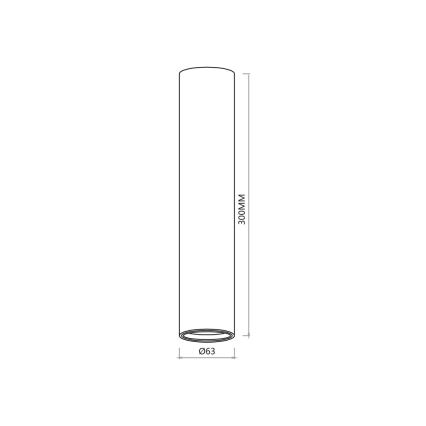 Foco GENESIS 1xGU10/8W/230V 30 cm dourada