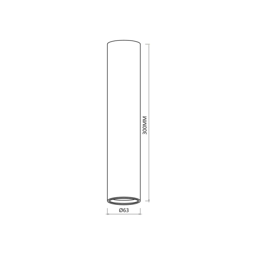 Foco GENESIS 1xGU10/8W/230V 30 cm dourada