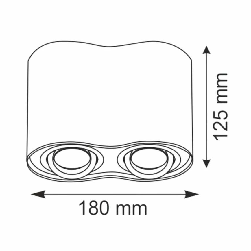 Foco HADAR 2xGU10/10W/230V branco