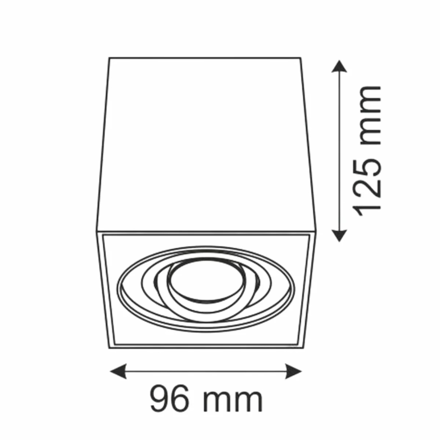 Foco HADAR Q1 1xGU10/10W/230V preto antigo