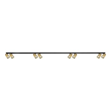 Foco HERO SPOT 8xGU10/9W/230V preto/dourado