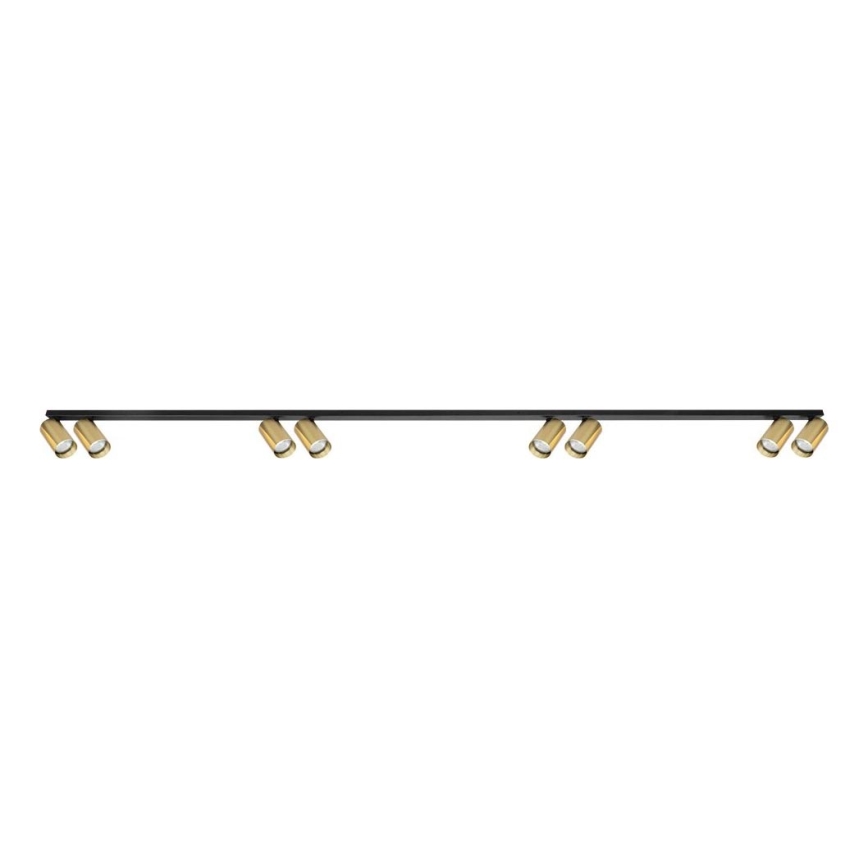 Foco HERO SPOT 8xGU10/9W/230V preto/dourado